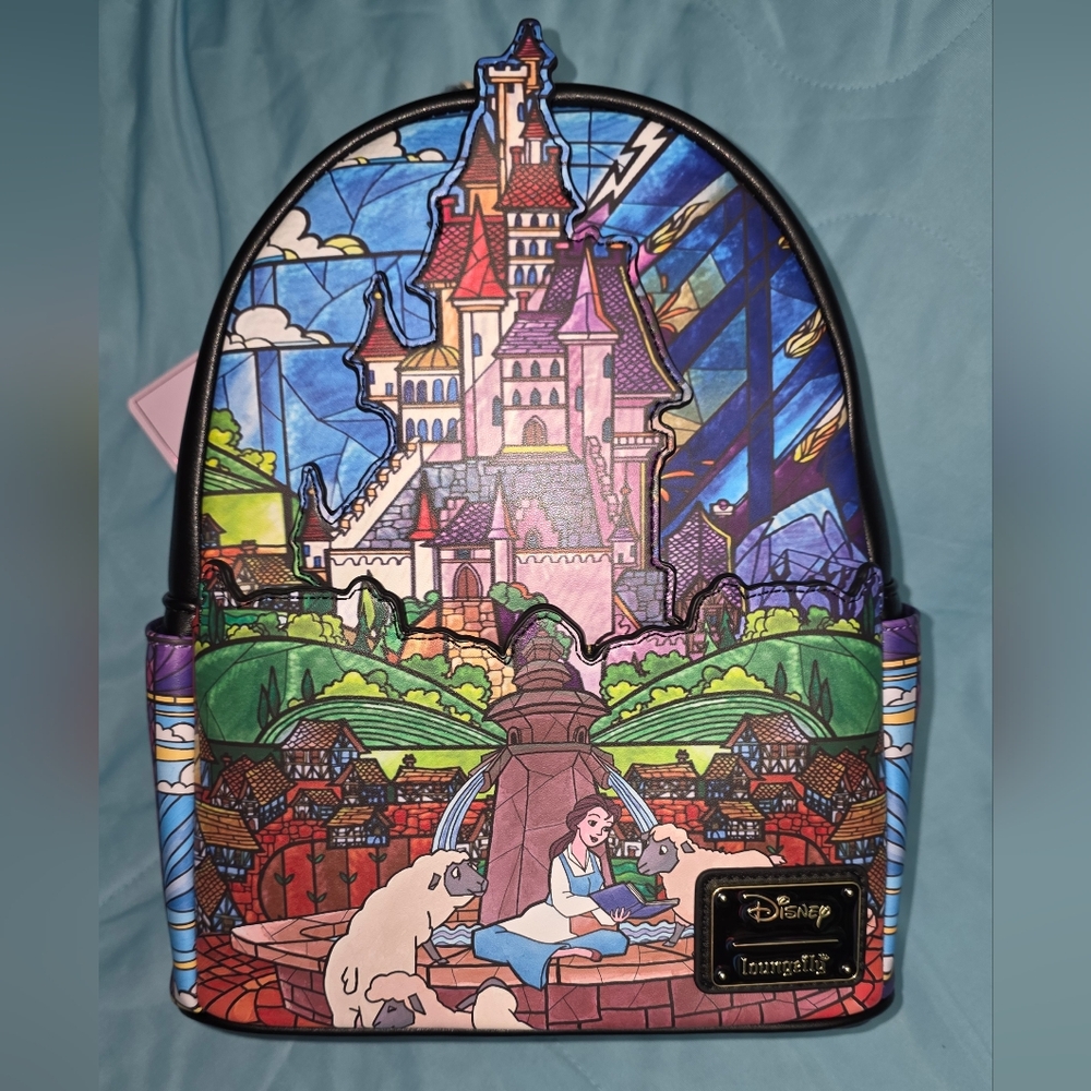 Loungefly Disney Beauty and the Beast Belle Castle Mini Backpack